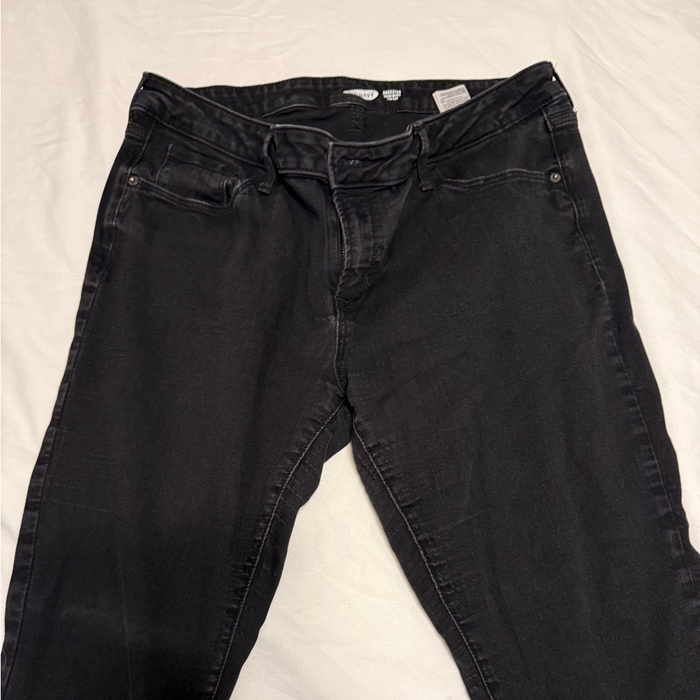 old navy 16 short black super skinny jeans	rockstar, super skinny, low rise